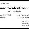 Koenig Marianne 1927-2012 Todesanzeige